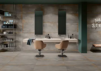 Background tile, Effect metal, Color beige,grey, Glazed porcelain stoneware, 60x120 cm, Finish matte