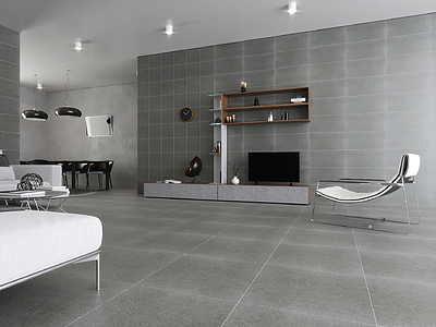 Background tile, Color grey, Unglazed porcelain stoneware, 60x60 cm, Finish antislip