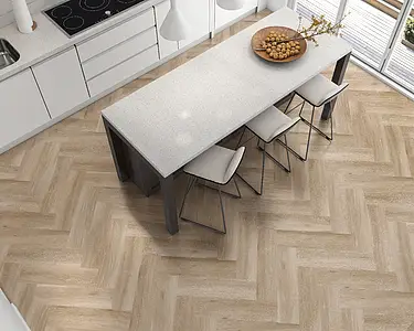 Carrelage, Effet bois, Teinte beige, Grès cérame émaillé, 15.3x58.9 cm, Surface antidérapante