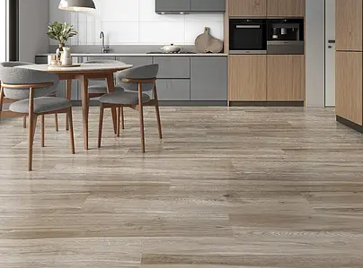 Background tile, Effect wood, Color beige, Glazed porcelain stoneware, 23.3x120 cm, Finish matte