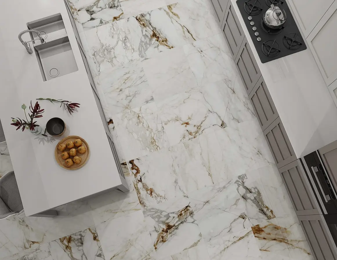 Background tile, Effect other marbles, Color white, Glazed porcelain stoneware, 60x60 cm, Finish matte