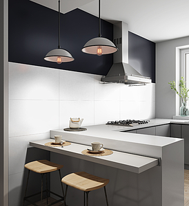 Background tile, Effect unicolor, Color white, Ceramics, 33x55 cm, Finish matte