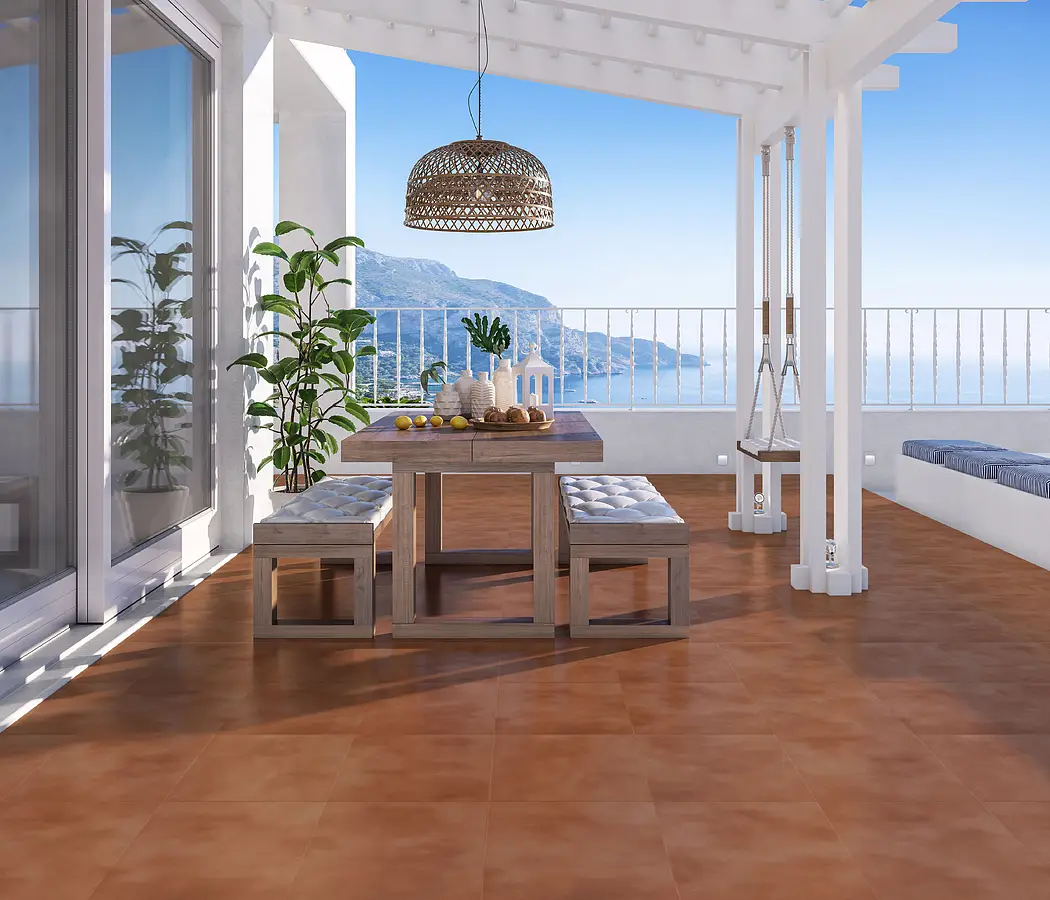 Background tile, Color brown, Glazed porcelain stoneware, 33.3x33.3 cm, Finish antislip