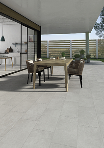 Background tile, Effect concrete, Color grey, Glazed porcelain stoneware, 30x60 cm, Finish antislip