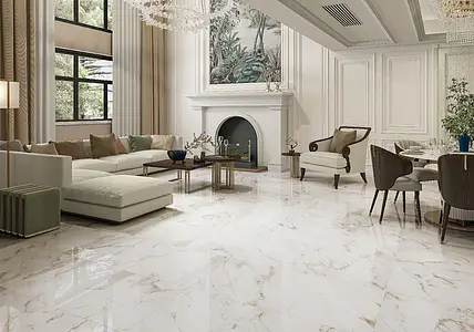 Background tile, Effect other marbles, Color beige,white, Glazed porcelain stoneware, 60x120 cm, Finish polished