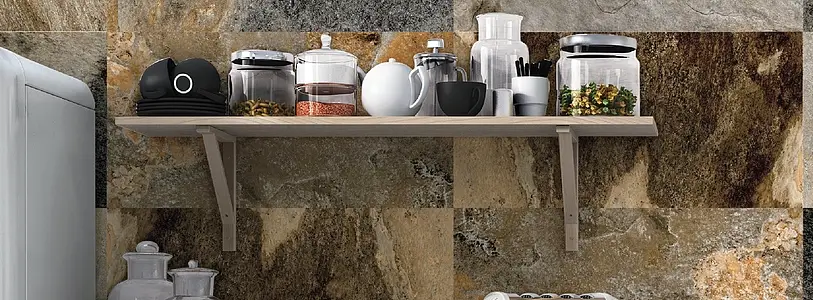 Background tile, Effect stone, Color brown, Glazed porcelain stoneware, 30x60 cm, Finish matte