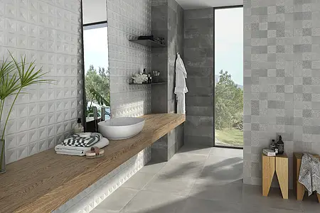 Background tile, Effect concrete, Color grey, Ceramics, 20x60 cm, Finish matte