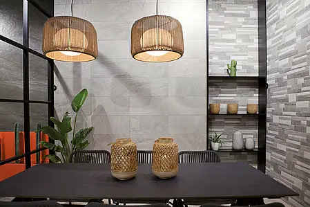 Bakgrundskakel, Textur sten, Färg grå, Glaserad granitkeramik, 30x60 cm, Yta halksäker