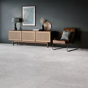 Background tile, Effect concrete, Color grey, Glazed porcelain stoneware, 60x120 cm, Finish antislip