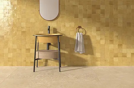 Background tile, Effect other stones, Color yellow,brown, Glazed porcelain stoneware, 90x90 cm, Finish matte
