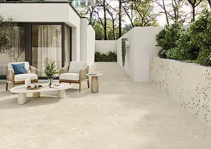 Background tile, Effect other stones, Color beige, Glazed porcelain stoneware, 90x90 cm, Finish antislip