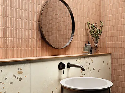 Background tile, Effect terrazzo, Color beige, Glazed porcelain stoneware, 90x90 cm, Finish matte