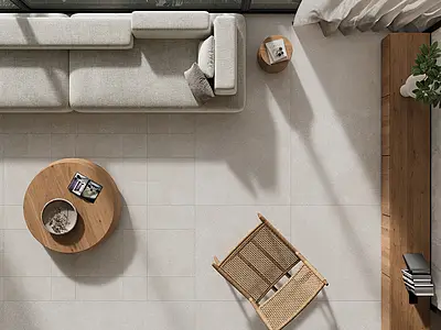 Background tile, Effect other stones, Color white, Glazed porcelain stoneware, 90x90 cm, Finish matte