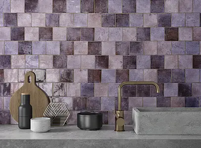 Background tile, Effect left_menu_crackleur , Color violet, Ceramics, 10x10 cm, Finish glossy