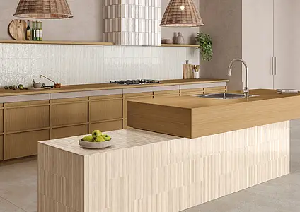 Mosaic effect tiles, Color white, Ceramics, 20x20 cm, Finish glossy