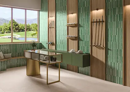 Mosaic effect tiles, Color green, Ceramics, 20x20 cm, Finish glossy