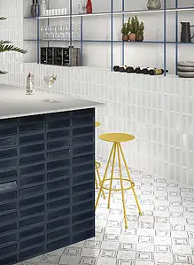 Background tile, Effect unicolor, Color navy blue, Ceramics, 20x40 cm, Finish glossy