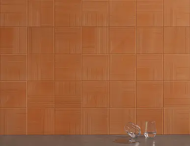 Piastrella di fondo, Effetto unicolore, Colore giallo,arancio, Stile design, Ceramica, 20x20 cm, Superficie opaca