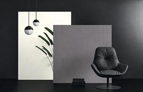 Background tile, Effect unicolor, Color white, Style designer, Ceramics, 20x20 cm, Finish matte