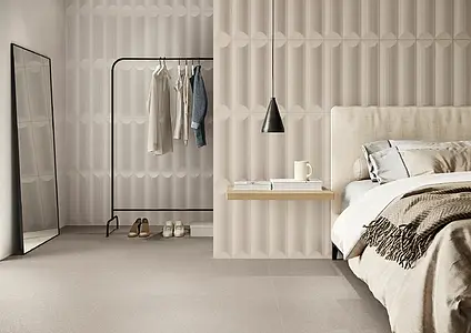 Background tile, Effect unicolor, Color grey, Style designer, Ceramics, 12.5x50 cm, Finish matte