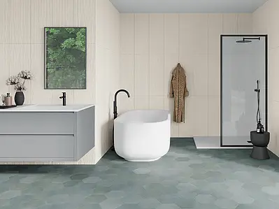 Background tile, Effect unicolor, Color grey, Style designer, Ceramics, 32x90 cm, Finish matte