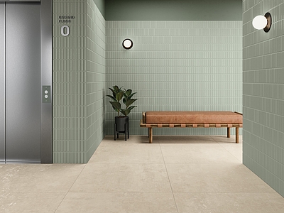 Background tile, Effect unicolor, Color green, Ceramics, 20x40 cm, Finish matte