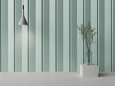 Background tile, Effect unicolor, Color green, Style designer, Ceramics, 12x45 cm, Finish matte