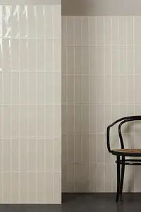 Background tile, Effect unicolor, Color beige, Ceramics, 7.5x30 cm, Finish glossy