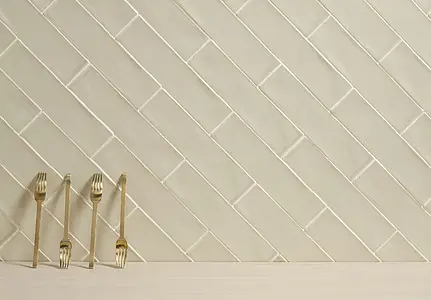 Background tile, Effect unicolor, Color beige, Ceramics, 7.5x30 cm, Finish glossy