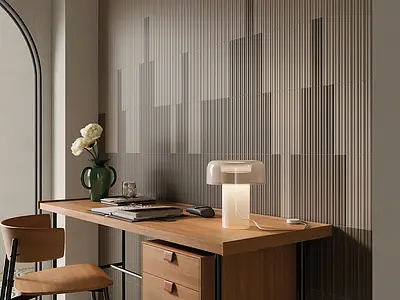 Background tile, Effect unicolor, Color beige, Ceramics, 5x25 cm, Finish matte