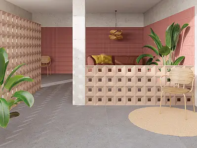 Background tile, Effect terrazzo, Color grey, Glazed porcelain stoneware, 90x90 cm, Finish antislip