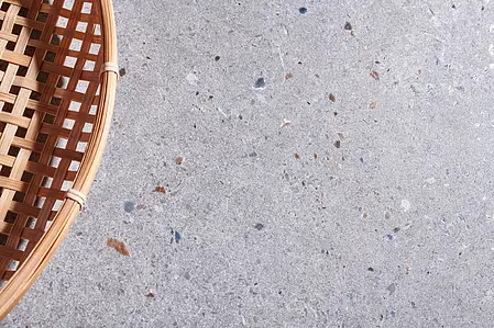 Background tile, Effect terrazzo, Color grey, Glazed porcelain stoneware, 90x90 cm, Finish antislip