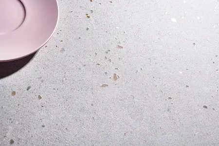 Background tile, Effect terrazzo, Color beige, Glazed porcelain stoneware, 90x90 cm, Finish antislip