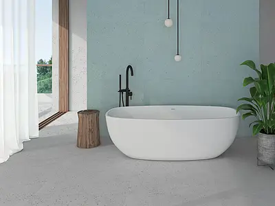 Background tile, Effect terrazzo, Color grey, Glazed porcelain stoneware, 90x90 cm, Finish antislip