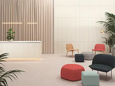Background tile, Effect terrazzo, Color beige, Glazed porcelain stoneware, 90x90 cm, Finish antislip