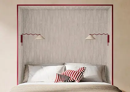 Background tile, Color grey, Glazed porcelain stoneware, 6x30 cm, Finish matte