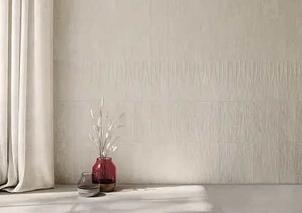 Background tile, Color white, Glazed porcelain stoneware, 6x30 cm, Finish matte