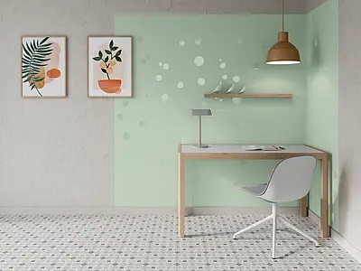 Background tile, Effect unicolor, Color green, Style designer, Glazed porcelain stoneware, 20x40 cm, Finish matte