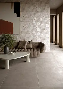 Dekorativt stykke, Farve grå, Glaseret porcelænsstentøj, 60x120 cm, Overflade skridsikker