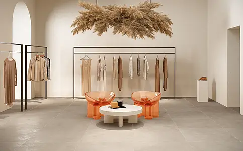 Grundflise, Effekt harpiks, Farve beige, Glaseret porcelænsstentøj, 90x90 cm, Overflade skridsikker