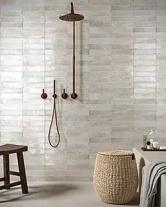 Mosaic effect tiles, Effect concrete, Color grey, Ceramics, 25x75 cm, Finish glossy