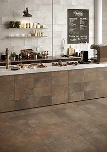 Bakgrundskakel, Textur betong, Färg brun, Glaserad granitkeramik, 60x60 cm, Yta matt
