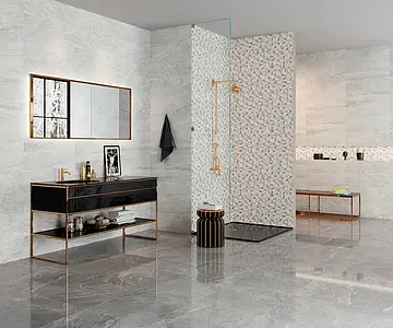 Azulejos a imitar mosaico, Efeito outras pedras, Cor multicolor, Cerâmica, 25x75 cm, Superfície mate