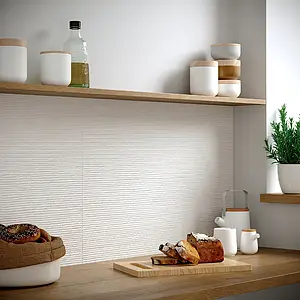 Background tile, Effect other stones, Color white, Ceramics, 25x75 cm, Finish matte