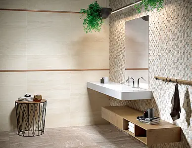 Mosaic effect tiles, Effect other stones, Color multicolor, Ceramics, 25x75 cm, Finish matte