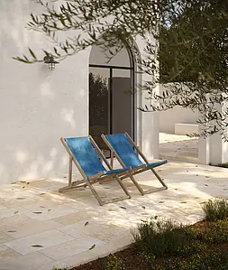 Background tile, Effect limestone, Color brown, Glazed porcelain stoneware, 40x60 cm, Finish antislip