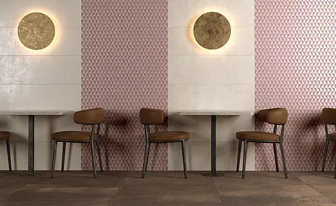Background tile, Effect resin,concrete, Color red, Ceramics, 33.3x100 cm, Finish matte