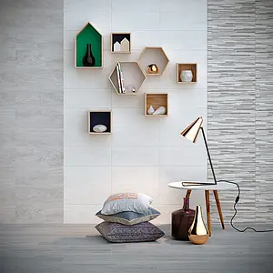 Background tile, Effect wood, Color grey, Ceramics, 20x50 cm, Finish matte