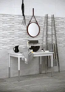 Background tile, Effect wood, Color grey, Ceramics, 20x50 cm, Finish matte