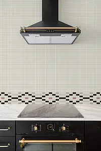 Mosaik flise, Farve med flere farver, Glas, 16.5x33.33 cm, Overflade mat
